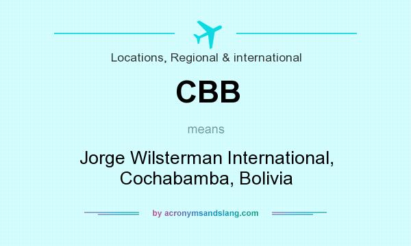 What does CBB mean? It stands for Jorge Wilsterman International, Cochabamba, Bolivia