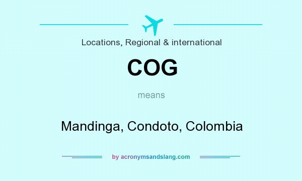 What does COG mean? It stands for Mandinga, Condoto, Colombia