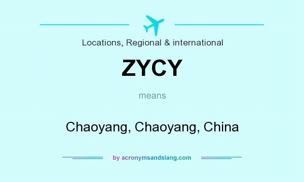 What does ZYCY mean? It stands for Chaoyang, Chaoyang, China