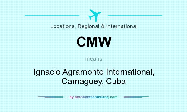 What does CMW mean? It stands for Ignacio Agramonte International, Camaguey, Cuba