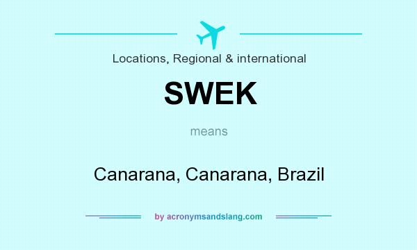 What does SWEK mean? It stands for Canarana, Canarana, Brazil
