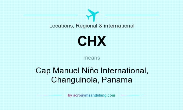 What does CHX mean? It stands for Cap Manuel Niño International, Changuinola, Panama
