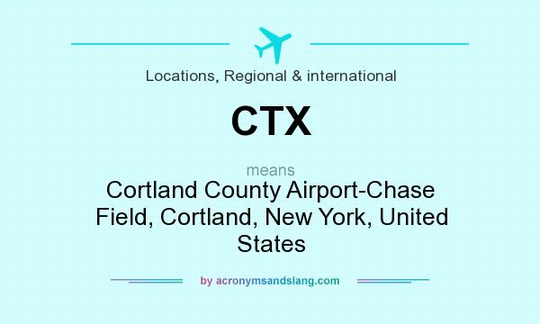 What does CTX mean? It stands for Cortland County Airport-Chase Field, Cortland, New York, United States