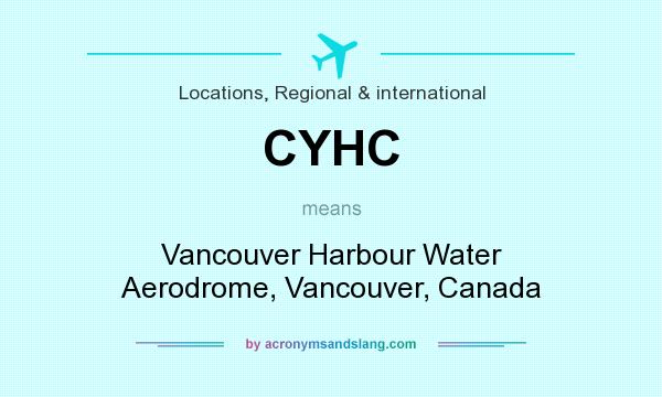 What does CYHC mean? It stands for Vancouver Harbour Water Aerodrome, Vancouver, Canada