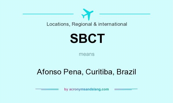 What does SBCT mean? It stands for Afonso Pena, Curitiba, Brazil