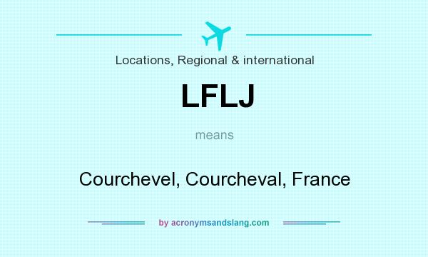 What does LFLJ mean? It stands for Courchevel, Courcheval, France