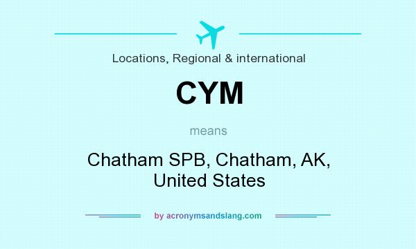 What does CYM mean? It stands for Chatham SPB, Chatham, AK, United States