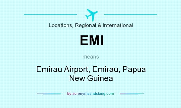What does EMI mean? It stands for Emirau Airport, Emirau, Papua New Guinea
