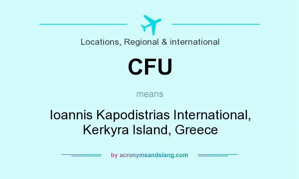 What does CFU mean? It stands for Ioannis Kapodistrias International, Kerkyra Island, Greece