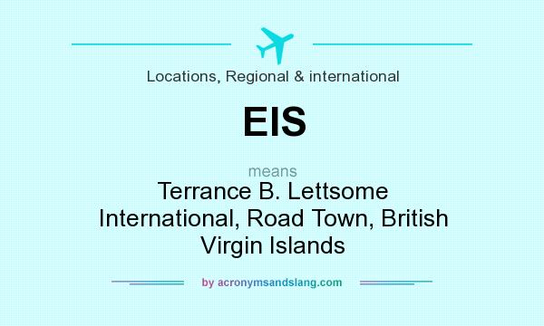 What does EIS mean? It stands for Terrance B. Lettsome International, Road Town, British Virgin Islands