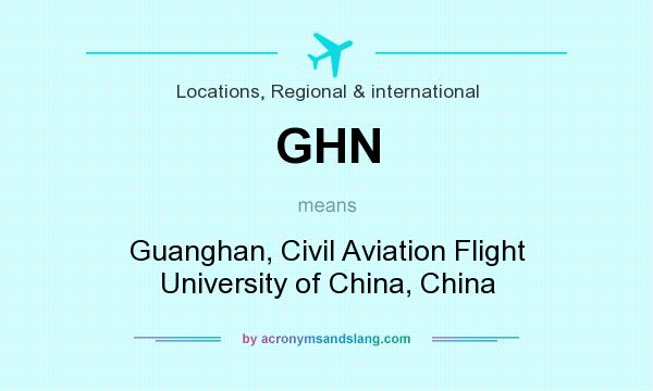 What does GHN mean? It stands for Guanghan, Civil Aviation Flight University of China, China