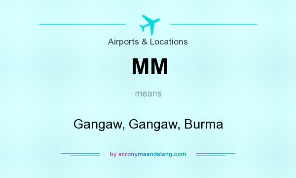 What does MM mean? It stands for Gangaw, Gangaw, Burma
