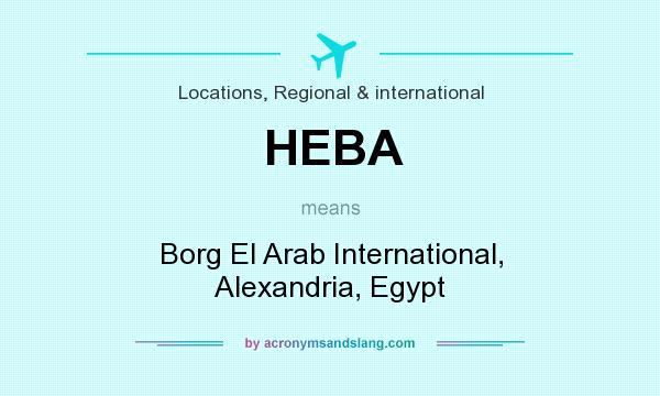 What does HEBA mean? It stands for Borg El Arab International, Alexandria, Egypt