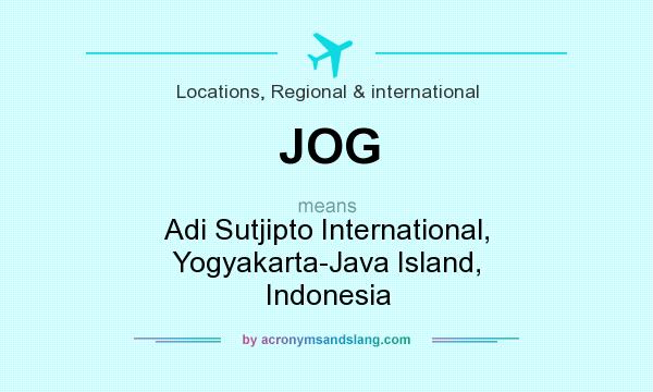 What does JOG mean? It stands for Adi Sutjipto International, Yogyakarta-Java Island, Indonesia