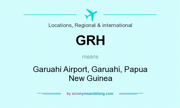 What does GRH mean? It stands for Garuahi Airport, Garuahi, Papua New Guinea