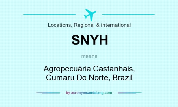 What does SNYH mean? It stands for Agropecuária Castanhais, Cumaru Do Norte, Brazil