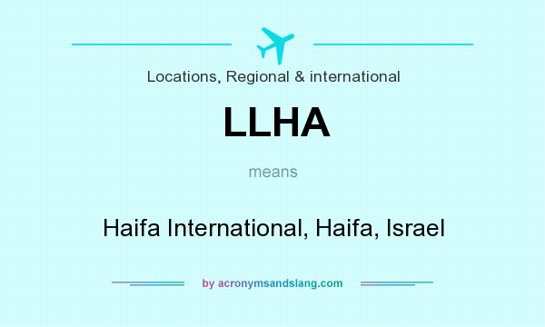 What does LLHA mean? It stands for Haifa International, Haifa, Israel