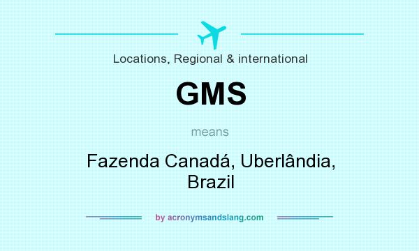 What does GMS mean? It stands for Fazenda Canadá, Uberlândia, Brazil