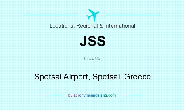 What does JSS mean? It stands for Spetsai Airport, Spetsai, Greece