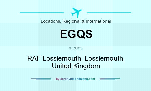 What does EGQS mean? It stands for RAF Lossiemouth, Lossiemouth, United Kingdom