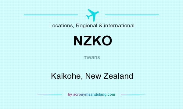What does NZKO mean? It stands for Kaikohe, New Zealand