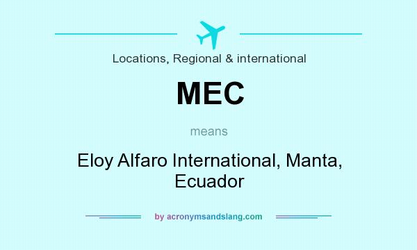 What does MEC mean? It stands for Eloy Alfaro International, Manta, Ecuador