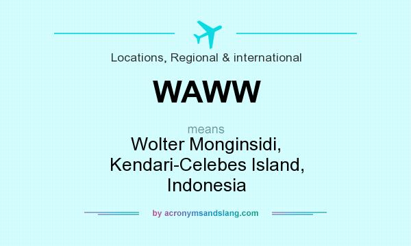What does WAWW mean? It stands for Wolter Monginsidi, Kendari-Celebes Island, Indonesia