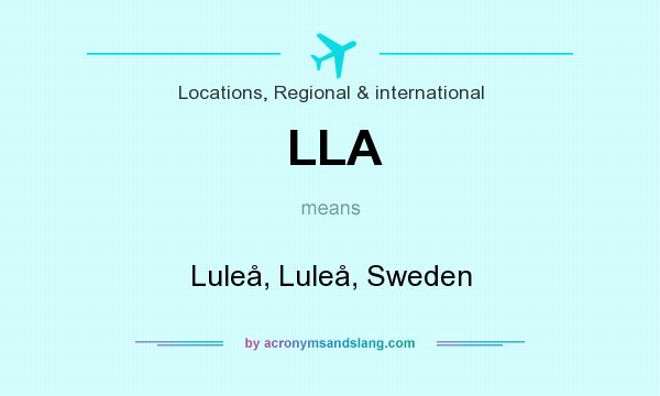 What does LLA mean? It stands for Luleå, Luleå, Sweden