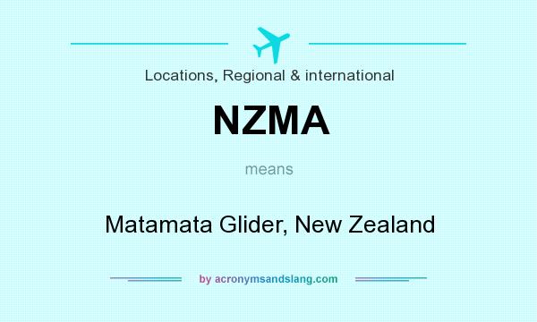 What does NZMA mean? It stands for Matamata Glider, New Zealand