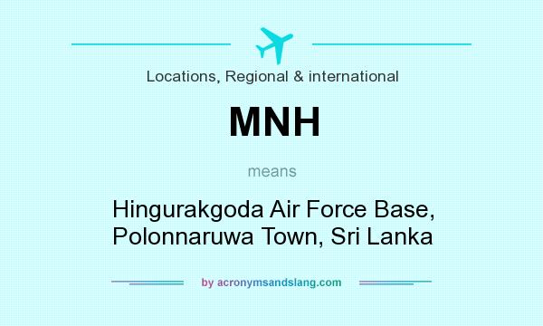 What does MNH mean? It stands for Hingurakgoda Air Force Base, Polonnaruwa Town, Sri Lanka