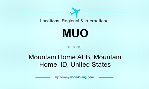 What does MUO mean? It stands for Mountain Home AFB, Mountain Home, ID, United States