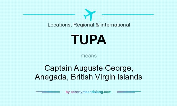What does TUPA mean? It stands for Captain Auguste George, Anegada, British Virgin Islands