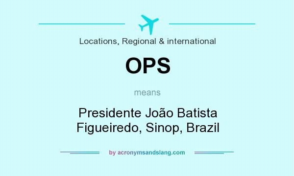 What does OPS mean? It stands for Presidente João Batista Figueiredo, Sinop, Brazil