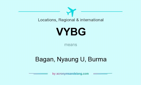 What does VYBG mean? It stands for Bagan, Nyaung U, Burma