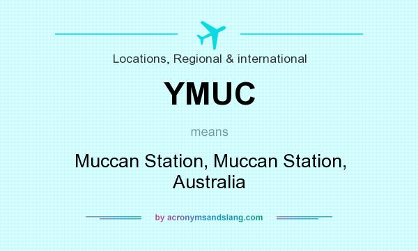 What does YMUC mean? It stands for Muccan Station, Muccan Station, Australia