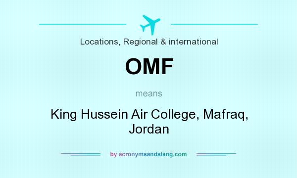What does OMF mean? It stands for King Hussein Air College, Mafraq, Jordan