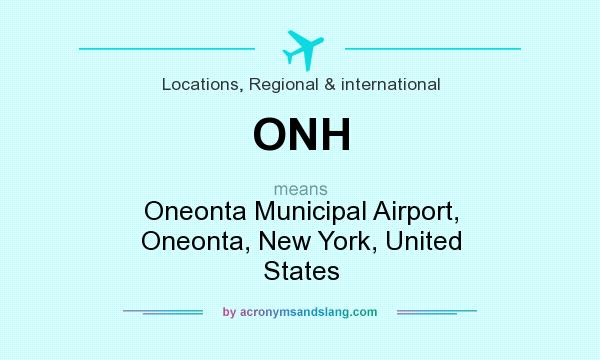 What does ONH mean? It stands for Oneonta Municipal Airport, Oneonta, New York, United States