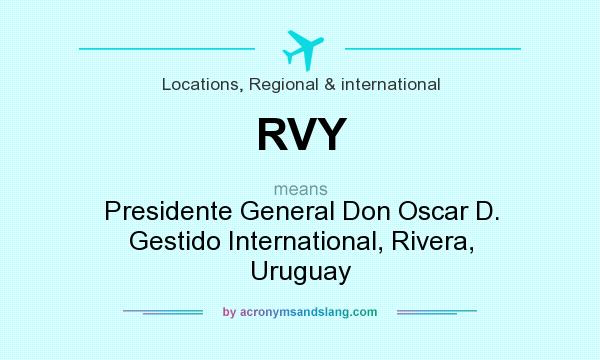 What does RVY mean? It stands for Presidente General Don Oscar D. Gestido International, Rivera, Uruguay
