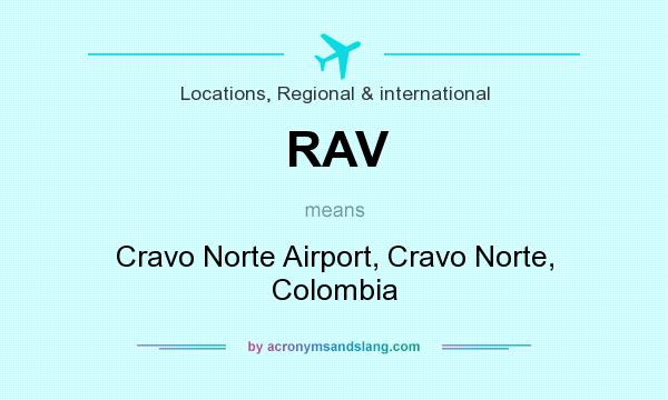 What does RAV mean? It stands for Cravo Norte Airport, Cravo Norte, Colombia