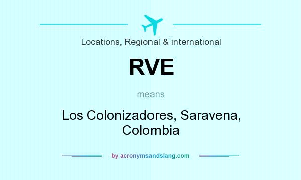 What does RVE mean? It stands for Los Colonizadores, Saravena, Colombia