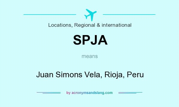 What does SPJA mean? It stands for Juan Simons Vela, Rioja, Peru