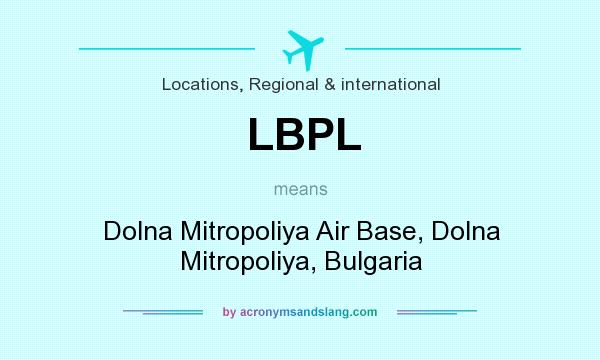 What does LBPL mean? It stands for Dolna Mitropoliya Air Base, Dolna Mitropoliya, Bulgaria
