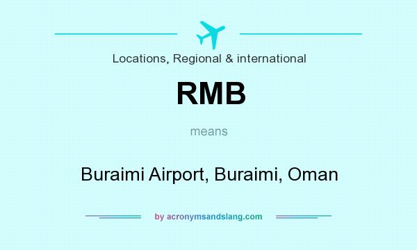 What does RMB mean? It stands for Buraimi Airport, Buraimi, Oman
