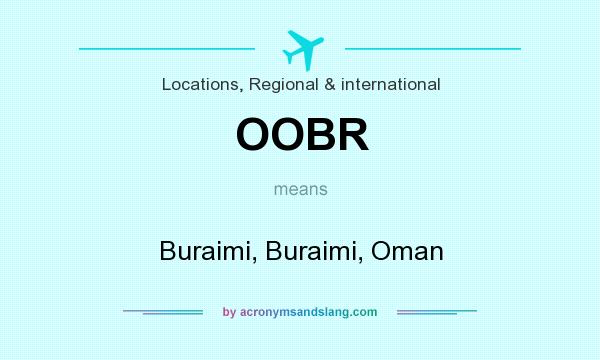 What does OOBR mean? It stands for Buraimi, Buraimi, Oman
