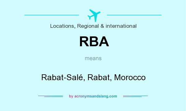 What does RBA mean? It stands for Rabat-Salé, Rabat, Morocco