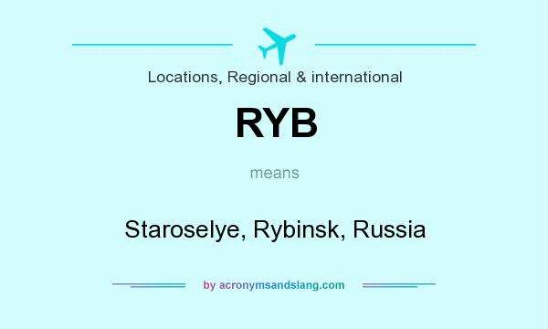 What does RYB mean? It stands for Staroselye, Rybinsk, Russia