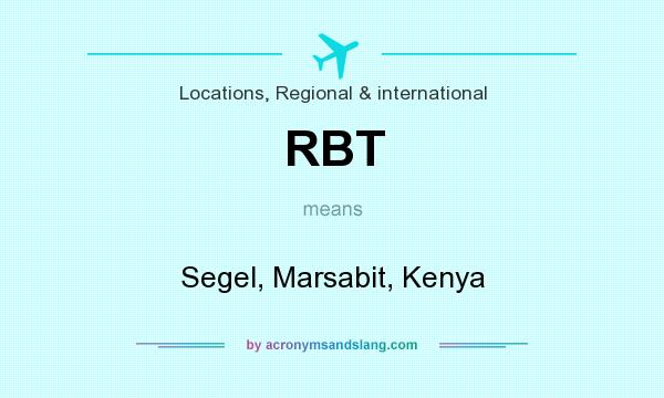 What does RBT mean? It stands for Segel, Marsabit, Kenya