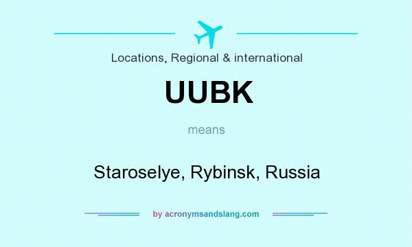 What does UUBK mean? It stands for Staroselye, Rybinsk, Russia