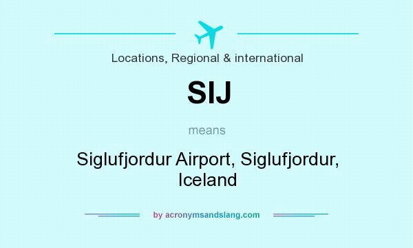 What does SIJ mean? It stands for Siglufjordur Airport, Siglufjordur, Iceland