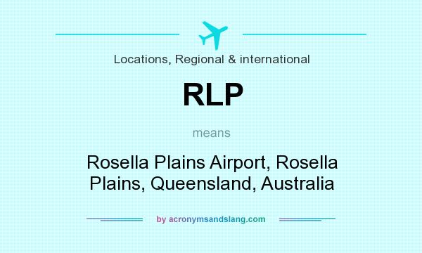 What does RLP mean? It stands for Rosella Plains Airport, Rosella Plains, Queensland, Australia